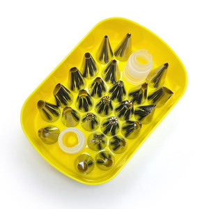 Juego de 26 Boquillas de Acero Inoxidable para Decoración de Pasteles, Duraderas, Libres de BPA, Aptas para Alimentos, con Acoplador y <span class=keywords><strong>Caja</strong></span> Organizadora - Product Image 2