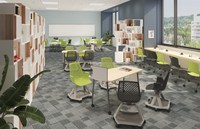 Chaise de formation pour étudiant unique Chaise de classe d'étude de groupe avec porte-gobelet et tablette pivotante à 360 degrés