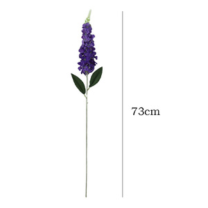 Fleur de Delphinium en Soie, Branche Unique, Rose Clair, Violet, Bleu, Blanc, Décoration d'Intérieur, Accessoires de Photographie Extérieure - Product Image 5