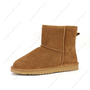 Sepatu Bot Wanita Klasik Musim Dingin Berbahan Kulit Suede Sapi Biru Asli Australia dengan Lapisan Bulu Domba Imitasi yang Lembut dan Hangat - Product Image 3