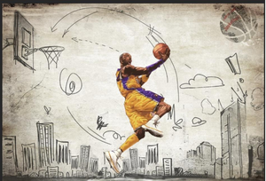 Carrelage Mural personnalisé <span class=keywords><strong>NBA</strong></span>, tapisserie d'une étoile <span class=keywords><strong>de</strong></span> <span class=keywords><strong>basket</strong></span>-ball - Product Image 4