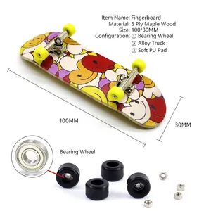 Groothandel Custom Tech Deck Esdoorn Hout Vinger Skateboard Mini Houten Toets