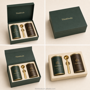 Caja de Regalo de Té y Café Personalizada con Cierre Magnético Rígido y Cuchara Medidora <span class=keywords><strong>para</strong></span> <span class=keywords><strong>Regalos</strong></span> Corporativos - Product Image 4