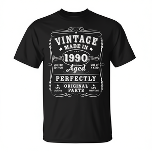 Decorazioni Vintage per il 35° Compleanno e T-Shirt Promozionale per il 35° Compleanno del 1990 - Categoria Prodotti Promozionali - Product Image 2
