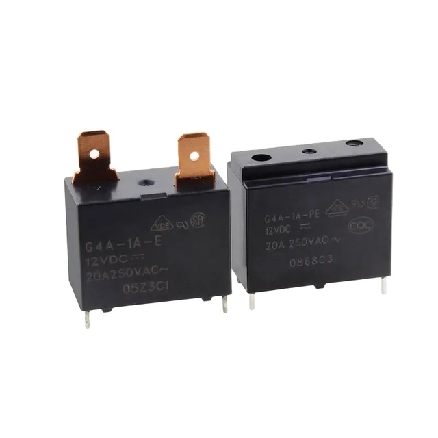 Wholesale Price Power Relay  5V DC 12v 24v 20A 250VAC G4A-1A-E 4 Pin