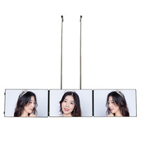 Outils de coiffure avec logo personnalisé Miroir à coupe automatique Espejo 360 Miroir à 3 voies pour barbier