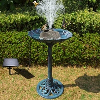 Fontaine de bain solaire pour oiseaux en résine, nouveau design, vente en gros d'usine, pour extérieur