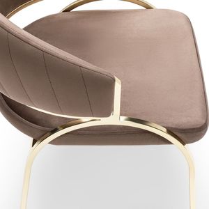 Silla de Comedor Moderna Minimalista con Patas de Metal y Tapicería, Muebles para el Hogar - Product Image 3