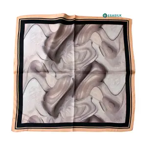 Custom Made Designer Silk Scarf Printing Square 100% Pure Chinese Silk Scarves for Ladies