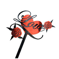Ins-Style Valentinstag Tortendekoration Rote Liebe Doppel-Acryl Cake Topper