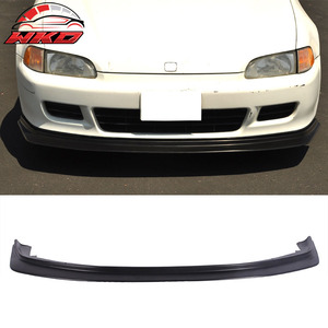 Convient pour Honda Civic 2 portes 3 portes 1992-1995, moulure avant style FM, lèvre de pare-chocs non peinte, noir - Product Image 1
