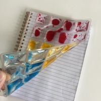 Cahier flottant à huile liquide en spirale colorée et créative A5 avec couverture souple en EVA 24 grilles ludiques pour enfants vente en gros