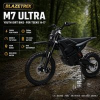 M7 Ultra Moto Tout-Terrain Électrique 72V 7000W de Puissance Maximale 250Nm IPX6 CE Transmission Centrale 25AH Li à Chaîne pour Jeunes et Adultes Enduro Usine OEM