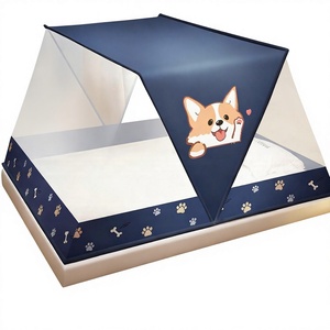 Moustiquaire de lit pliable <span class=keywords><strong>Mastodon</strong></span> de qualité supérieure, six renforts, usage domestique toutes saisons, 100 % polyester - Product Image 4