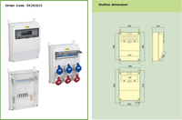 Boîtier combiné de prises multiprises industrielles étanches ABS OEM boîtier de distribution d'énergie