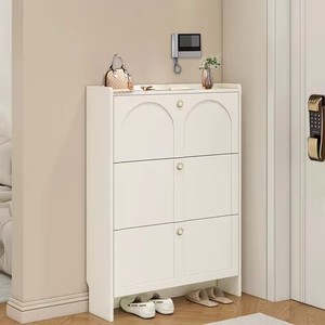 <span class=keywords><strong>Meuble</strong></span> à chaussures ultra-fin de style crémeux avec étagère intégrée, montage facile <span class=keywords><strong>pour</strong></span> l'<span class=keywords><strong>entrée</strong></span> d'un <span class=keywords><strong>petit</strong></span> appartement, <span class=keywords><strong>meuble</strong></span> de maison - Product Image 3