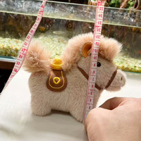 Porte-clés pendentif mascotte du Cheval en coton de 12 cm, jouet pour enfants, cadeau personnalisable, unisexe, rembourrage en coton PP doux