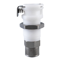 Raccords de tuyauterie à déconnexion rapide CPC avec clapet anti-retour, à montage sur panneau, pour tuyaux de 1/4, 5/16, 3/8, 1/8, 3/16