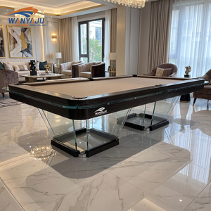 Table de <span class=keywords><strong>billard</strong></span> de luxe moderne avec cadre en verre trempé, feutre personnalisé et poches de récupération, disponible en 7ft, 8ft, 9ft - Product Image 3