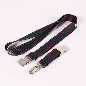 Longe durable de haute qualité BSBH avec sublimation polyester logo imprimé personnalisé cou poignet facile à ouvrir longes de sécurité en métal - Product Image 1