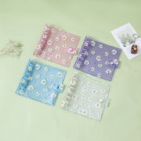 Carnet de notes à feuilles mobiles en PVC transparent, A5, A6, à paillettes, fleur, couverture, classeur de Budget rechargeable, 6 anneaux, marguerite, planificateur de Budget, classeur, vente en gros