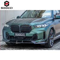 Grille de radiateur avant en fibre de carbone sèche TAKD, double lamelles verticales, pour BMW G05 X5 40iX 50eX M60iX M60i 2023-2026