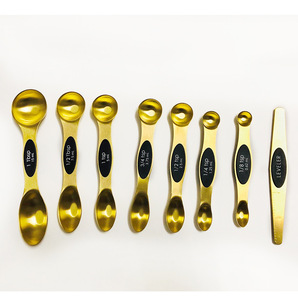 Hot Sale Double Head 430 Stainless Steel <strong>Measuring</strong> <strong>Cups</strong> 8 Pcs Custom Logo Magnetic <strong>Measuring</strong> Spoon <strong>Set</strong> - Product Image 4