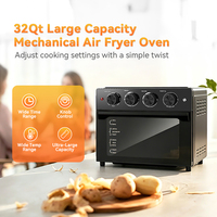 Horno Tostador Inteligente para Encimera, Horno Eléctrico Multifuncional con Control de Perillas Mecánicas y Freidora de Aire para Cocina, Personalizable OEM