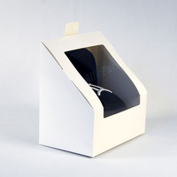 Boîte aux lettres Fedora en carton blanc personnalisé Boîte d'expédition pour chapeau personnalisé Emballage de boîtes Fedora avec poignée en ruban