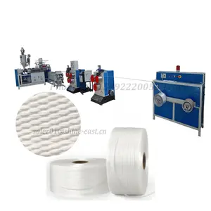 Polyester composite strap belts strips flexible corded twisted yarn strap extrusion making machine with fully automatic winder
