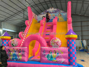 Tobogán Inflable Comercial con Temática <span class=keywords><strong>de</strong></span> Princesas, <span class=keywords><strong>Castillo</strong></span> Inflable Gigante con Toboganes para Parques <span class=keywords><strong>de</strong></span> Diversiones, Centros Comerciales, Carnavales - Product Image 4