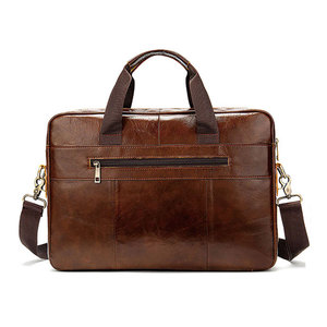 Sacs pour ordinateur portable multifonctionnels en cuir véritable, personnalisables, avec logo personnalisé, sacoche pour ordinateur portable en cuir véritable, sac de voyage pour le bureau - Product Image 2