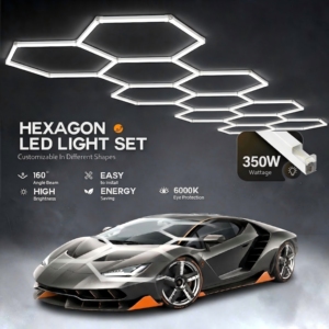 Éclairage de garage Hexagon Lighting, lumière du jour 6000K, 100lm/W, durée de vie de 50 000 heures, IP44, angle de faisceau de 120°, installation facile pour garage - Product Image 2