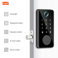 Cerradura Inteligente para Puerta con Huella Dactilar Tuya, Cerradura Digital Impermeable con Huella Dactilar de Doble Cara para Entrada de Casa con Cerradura Inteligente