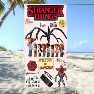 Toalla ChamXue, Toalla de Playa, Toalla de Baño, <span class=keywords><strong>Serie</strong></span> de TV Estadounidense, Secado Rápido, Absorbente, Toalla de Baño y Playa de Fibra Ultrafina, Dibujos Animados, Stranger Things - Product Image 6