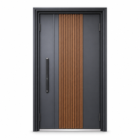 Porte d'entrée pivotante de luxe en aluminium moulé, sculptée en 3D, avec serrure intelligente pour projet de villa à Dubaï