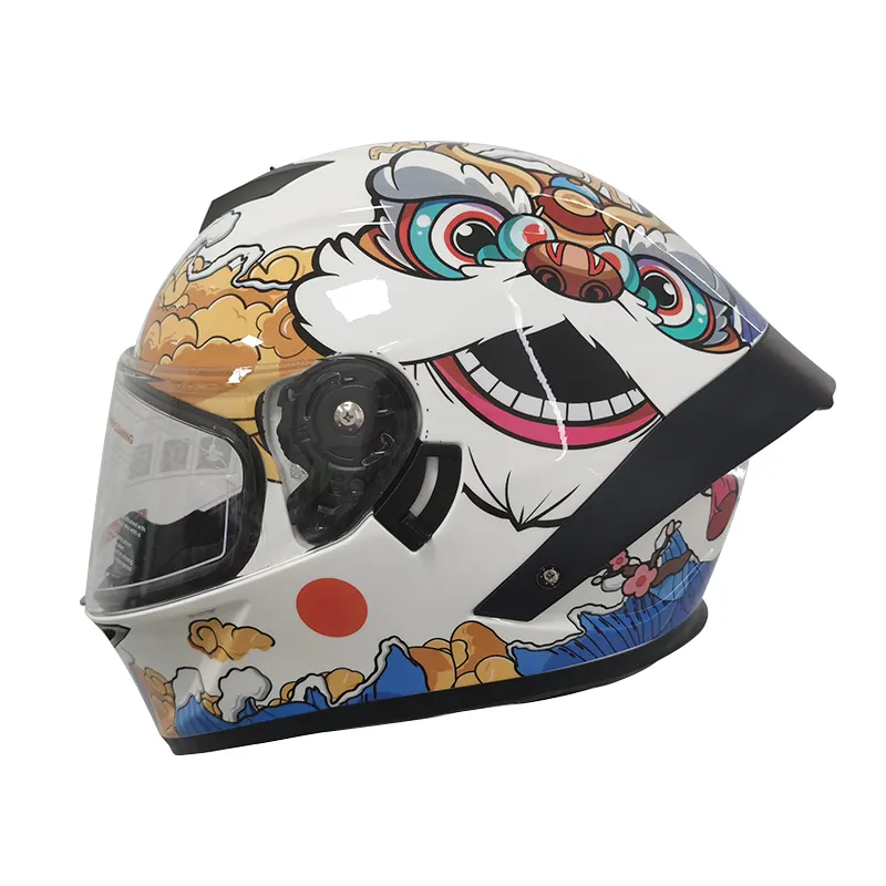 DOT approval full face helmet with visor oem decals motor helmet for safe
