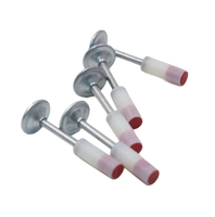 Clou de construction intégré en acier, tige lisse, zingué, classe 8.8, clou commun, clou pare-feu monobloc, tête plate, 1 tête, 1 longueur, pour mur