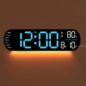 Fashion New Hot Digital Wall <b>Clock</b> Battery Operated Numbers Temperature Date Larger Digital <b>LED</b> Wall <b>Clock</b> for Home Customized - Product Image 2
