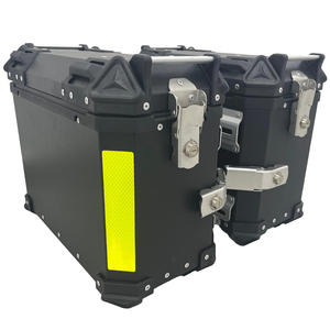 Nouvelle Offre Spéciale : Coffre de Rangement de Voyage en Alliage d'Aluminium 38L+38L, Universel Gauche Droit, Boîte d'Échappement Dissimulée Anti-Chute pour <span class=keywords><strong>Moto</strong></span> - Product Image 2