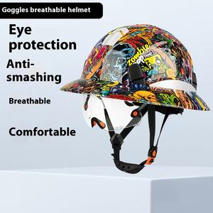 アメリカ標準認定フルブリムワイドブリムプラスチック帽子6ポイントVトップノブワイドブリムヘルメット - Product Image 3