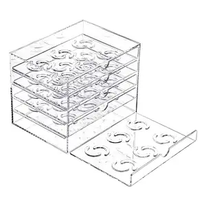 Acryl 5-laags Lash Trays Clear Lash Organisatoren En Opslag Transparante Wimper Case Voor 30 Paar Valse Wimper Display