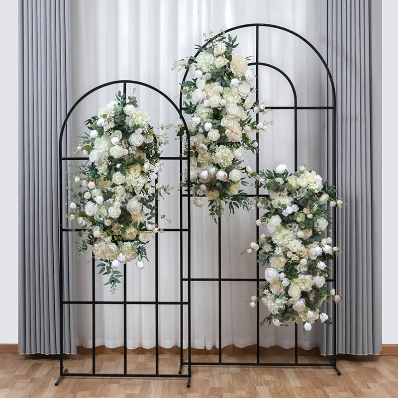 Düğün resepsiyon açık ızgara kemer düğün dekorasyon zemin dekor gelin duş düzenleme çiçek kemer standı