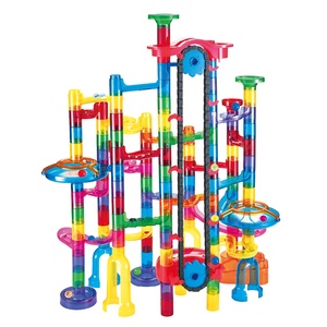 Set di 224 Pezzi <span class=keywords><strong>Blocchi</strong></span> Trasparenti per Costruzioni Biglie, Gioco Fai-da-Te <span class=keywords><strong>con</strong></span> Pista Luminosa e Elevatore a Catena - Product Image 1