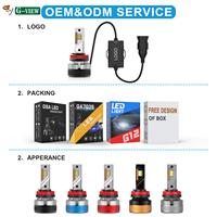 G-View G12W 130w 30000lm Canbus LED avec ventilateur H8 H11 LED Ampoule de phare antibrouillard CSP 7035 H8 LED Ampoule de phare LED H111
