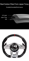 Volant personnalisé en fibre de carbone Mercedes Benz AMG Classe C E W204 W205 W213 W212 C63 W211 C43 C300 G63 Cls W218 W222 W177 W221