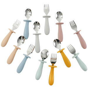 ช้อนเด็กแบบช้า: ชุดส้อมและช้อนลายการ์ตูนทำจากสแตนเลสอุปกรณ์ให้อาหารแบบไม่มี BPA สำหรับเด็กวัยหัดเดิน - Product Image 6