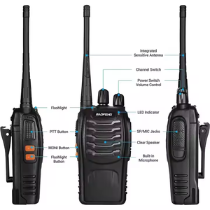 Walkie Talkie, Radio Portátil Analógica, Receptor Inalámbrico UHF de 400-480 MHz, Transceptor de Radioaficionado - Product Image 6
