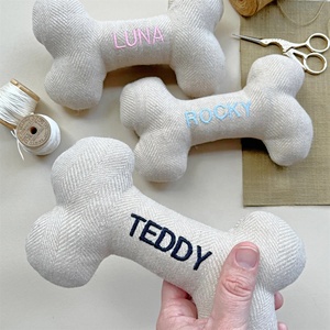 Yeni geldi <span class=keywords><strong>Pet</strong></span> oyuncak kemik şekli yıkanabilir eğlenceli Squeak ses uzun peluş köpek oyuncaklar yorgun değil oyna - Product Image 6