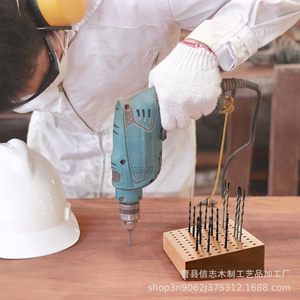 <b>Wooden</b> <b>Drill</b> <b>Bit</b> Storage Rack 1209 Small Organizer For Jewelry Making Tools - Product Image 5